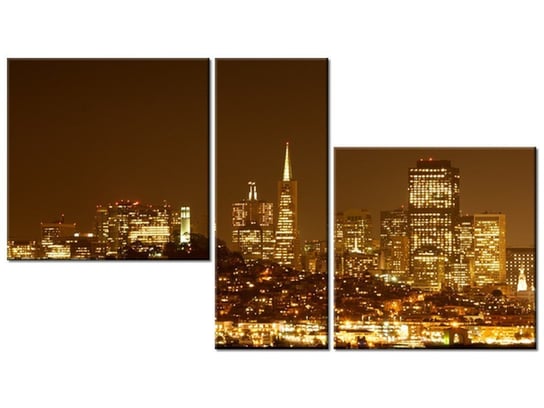 Obraz, Wieczorne światła - Jamie McCaffrey, 3 elementy, 90x50 cm Oobrazy