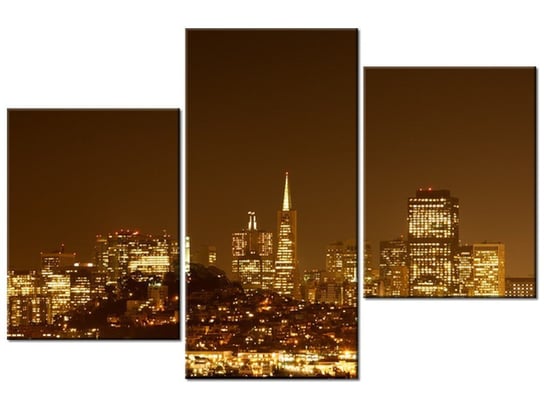 Obraz Wieczorne światła - Jamie McCaffrey, 3 elementy, 90x60 cm Oobrazy
