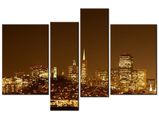 Obraz Wieczorne światła - Jamie McCaffrey, 4 elementy, 130x85 cm Oobrazy