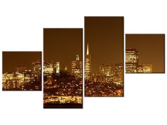 Obraz Wieczorne światła - Jamie McCaffrey, 4 elementy, 160x90 cm Oobrazy