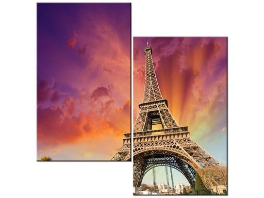 Obraz Wieża Eiffla, 2 elementy, 60x60 cm Oobrazy