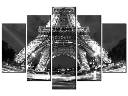 Obraz Wieża Eiffla nocą, 5 elementów, 150x100 cm Oobrazy