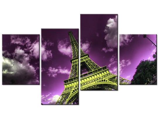 Obraz Wieża Eiffla w Paryżu, 4 elementy, 120x70 cm Oobrazy