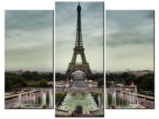 Obraz Wieża w Paryżu, 3 elementy, 90x70 cm Oobrazy