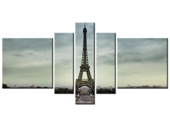 Obraz Wieża w Paryżu, 5 elementów, 160x80 cm Oobrazy