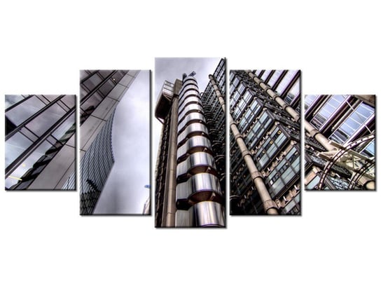 Obraz Wieżowce w Londynie, 5 elementów, 150x70 cm Oobrazy