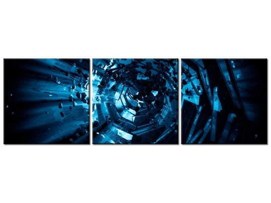 Obraz Wirujący tunel 3D, 3 elementy, 90x30 cm Oobrazy