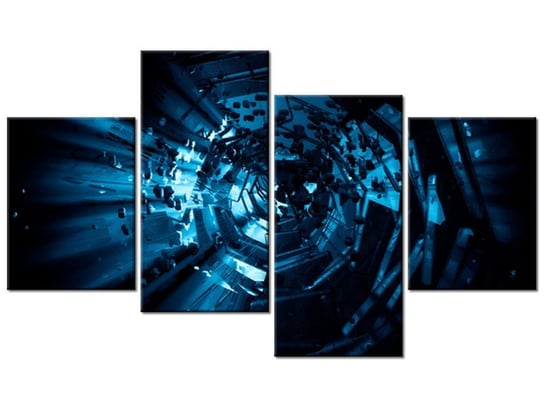 Obraz Wirujący tunel 3D, 4 elementy, 120x70 cm Oobrazy