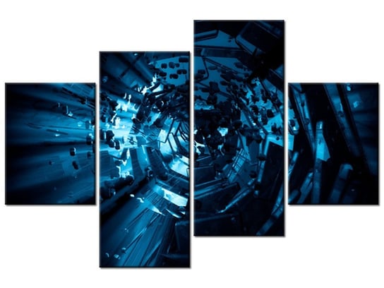 Obraz Wirujący tunel 3D, 4 elementy, 120x80 cm Oobrazy