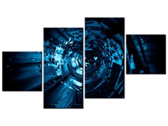 Obraz Wirujący tunel 3D, 4 elementy, 160x90 cm Oobrazy