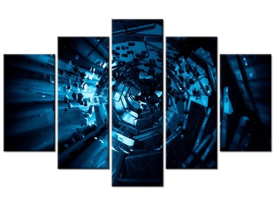 Obraz Wirujący tunel 3D, 5 elementów, 100x63 cm Oobrazy