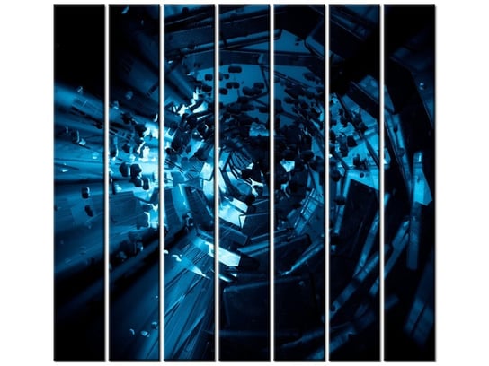 Obraz Wirujący tunel 3D, 7 elementów, 210x195 cm Oobrazy