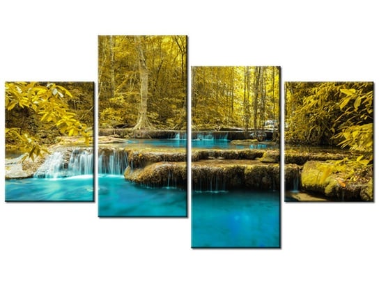 Obraz Wodospad, 4 elementy, 120x70 cm Oobrazy