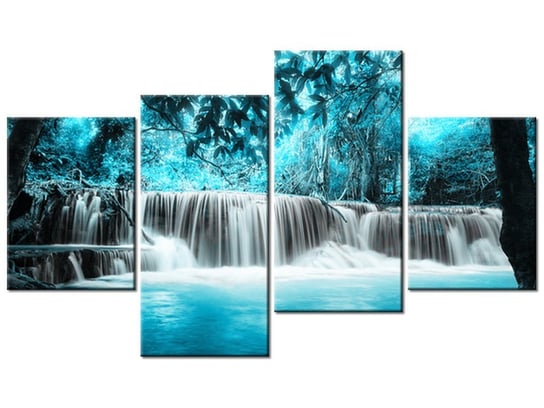 Obraz Wodospad, 4 elementy, 120x70 cm Oobrazy