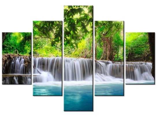 Obraz Wodospad, 5 elementów, 100x70 cm Oobrazy