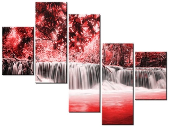 Obraz Wodospad, 5 elementów, 100x75 cm Oobrazy