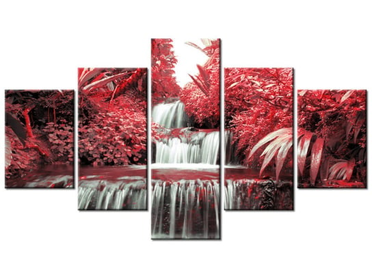 Obraz Wodospad, 5 elementów, 125x70 cm Oobrazy