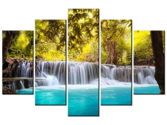 Obraz Wodospad, 5 elementów, 150x100 cm Oobrazy