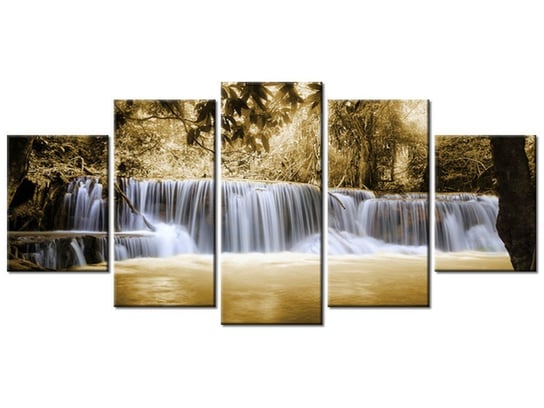 Obraz, Wodospad, 5 elementów, 150x70 cm Oobrazy