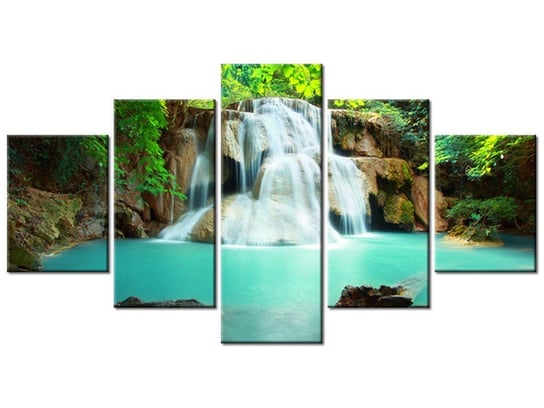 Obraz Wodospad, 5 elementów, 150x80 cm Oobrazy