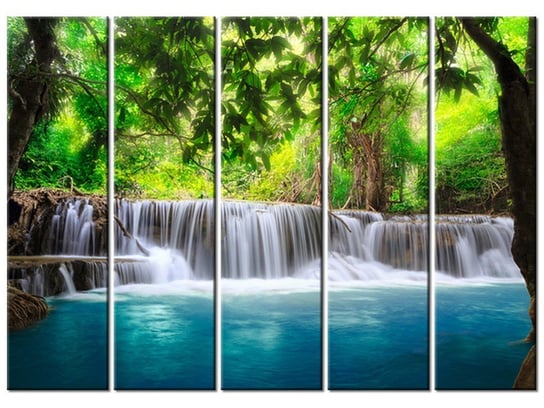 Obraz Wodospad, 5 elementów, 225x160 cm Oobrazy