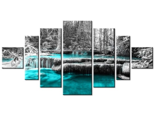 Obraz Wodospad, 7 elementów, 200x100 cm Oobrazy