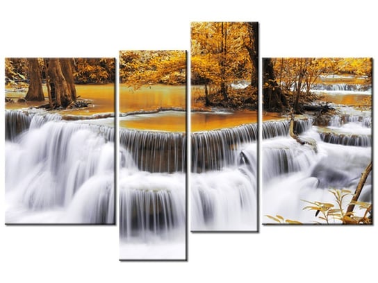 Obraz Wodospad Dong Pee Sua, 4 elementy, 130x85 cm Oobrazy