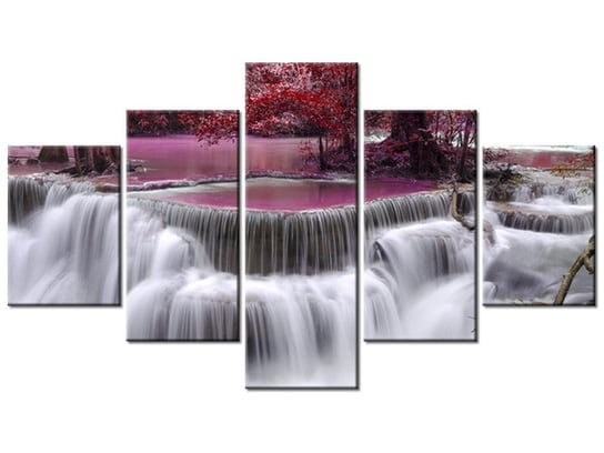 Obraz Wodospad Dong Pee Sua, 5 elementów, 125x70 cm Oobrazy