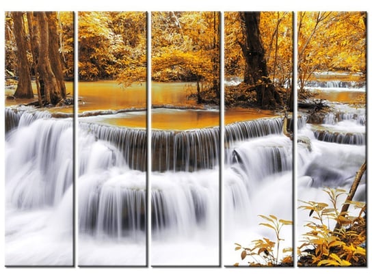 Obraz Wodospad Dong Pee Sua, 5 elementów, 225x160 cm Oobrazy