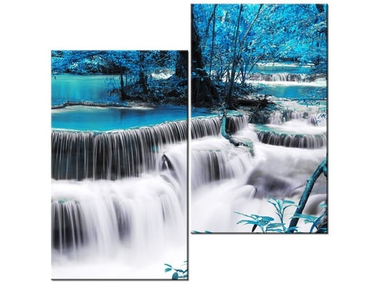 Obraz Wodospad Dong Pee Sua blue, 2 elementy, 60x60 cm Oobrazy