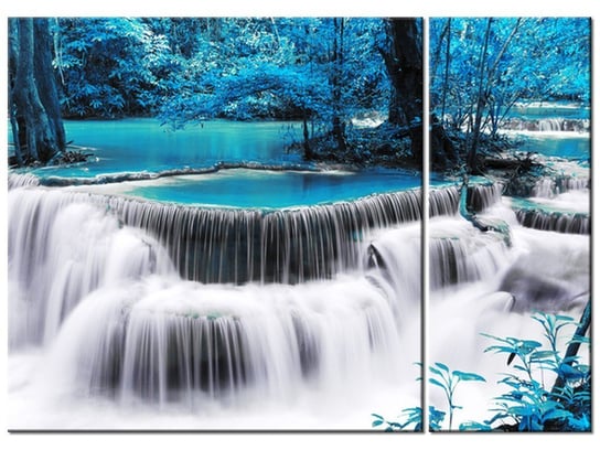 Obraz Wodospad Dong Pee Sua blue, 2 elementy, 70x50 cm Oobrazy