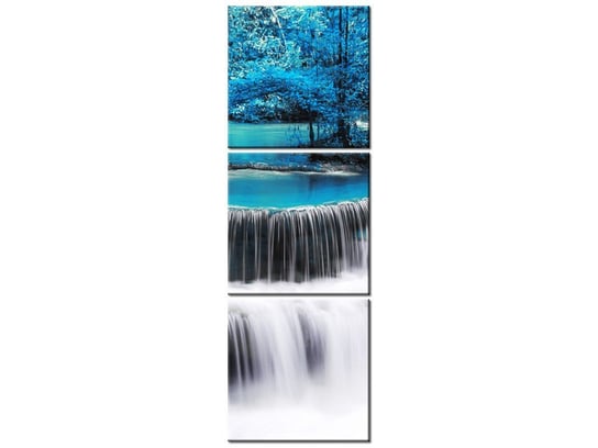 Obraz Wodospad Dong Pee Sua blue, 3 elementy, 30x90 cm Oobrazy