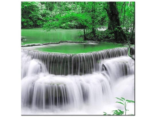 Obraz Wodospad Dong Pee Sua green, 40x40 cm Oobrazy