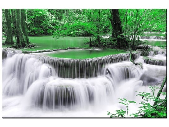 Obraz Wodospad Dong Pee Sua green, 90x60 cm Oobrazy
