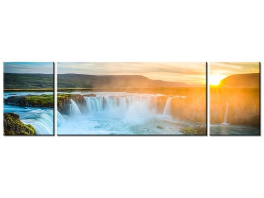 Obraz Wodospad Godafoss, 3 elementy, 170x50 cm Oobrazy