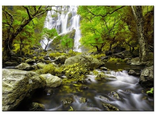 Obraz, Wodospad w zieleni, 100x70 cm Oobrazy