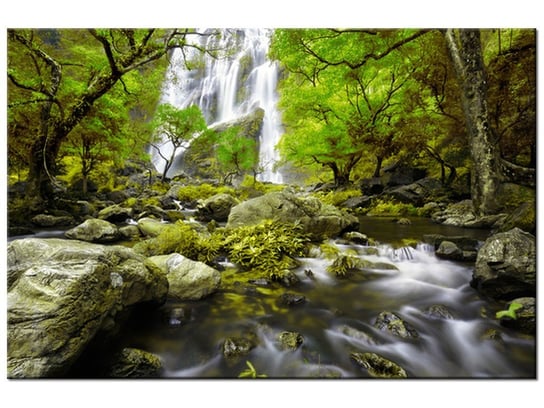 Obraz, Wodospad w zieleni, 120x80 cm Oobrazy