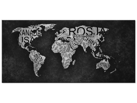 Obraz, World Map, 115x55 cm Oobrazy