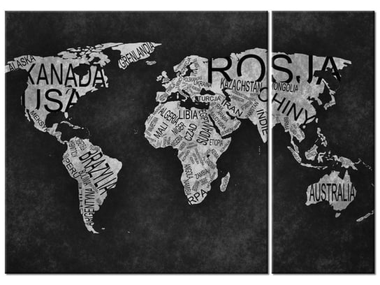 Obraz World Map, 2 elementy, 70x50 cm Oobrazy