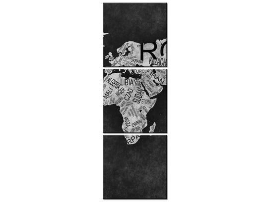 Obraz World Map, 3 elementy, 30x90 cm Oobrazy