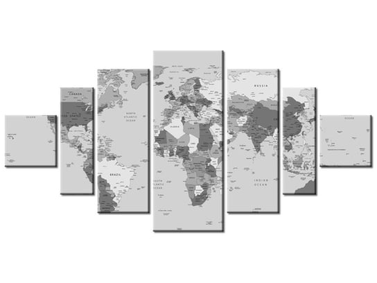 Obraz World map, 7 elementów, 200x100 cm Oobrazy