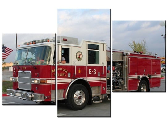 Obraz Wóz strażacki - Paul Orear, 3 elementy, 90x60 cm Oobrazy
