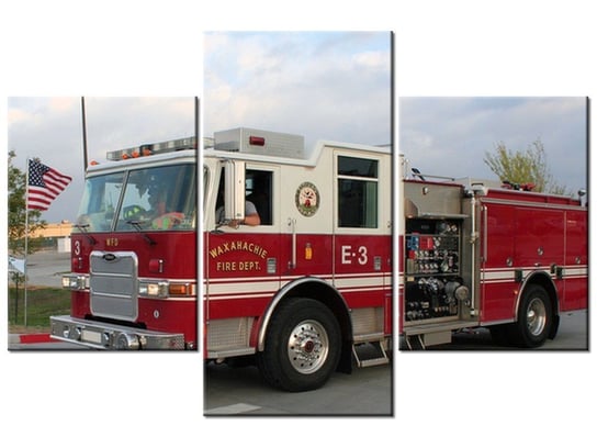 Obraz Wóz strażacki - Paul Orear, 3 elementy, 90x60 cm Oobrazy