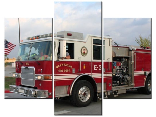 Obraz Wóz strażacki - Paul Orear, 3 elementy, 90x70 cm Oobrazy