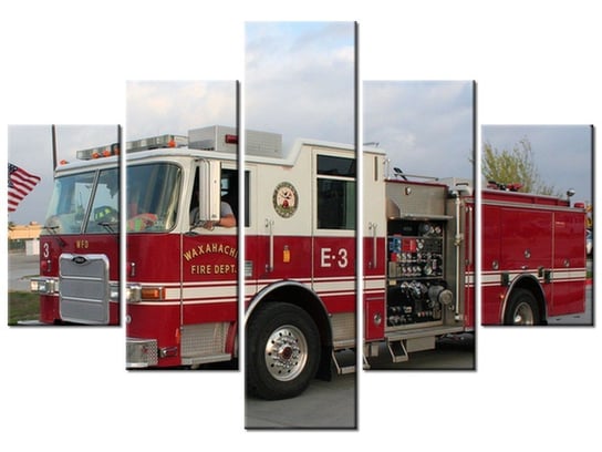 Obraz Wóz strażacki - Paul Orear, 5 elementów, 100x70 cm Oobrazy