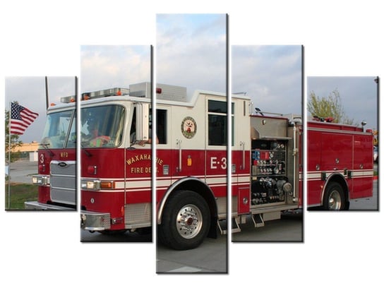 Obraz Wóz strażacki - Paul Orear, 5 elementów, 150x105 cm Oobrazy