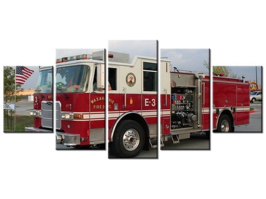 Obraz Wóz strażacki - Paul Orear, 5 elementów, 150x70 cm Oobrazy