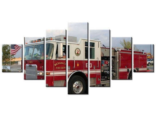 Obraz Wóz strażacki - Paul Orear, 7 elementów, 210x100 cm Oobrazy