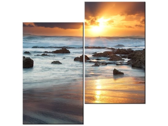 Obraz Wschód słońca nad oceanem, 2 elementy, 60x60 cm Oobrazy
