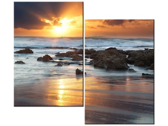 Obraz Wschód słońca nad oceanem, 2 elementy, 80x70 cm Oobrazy